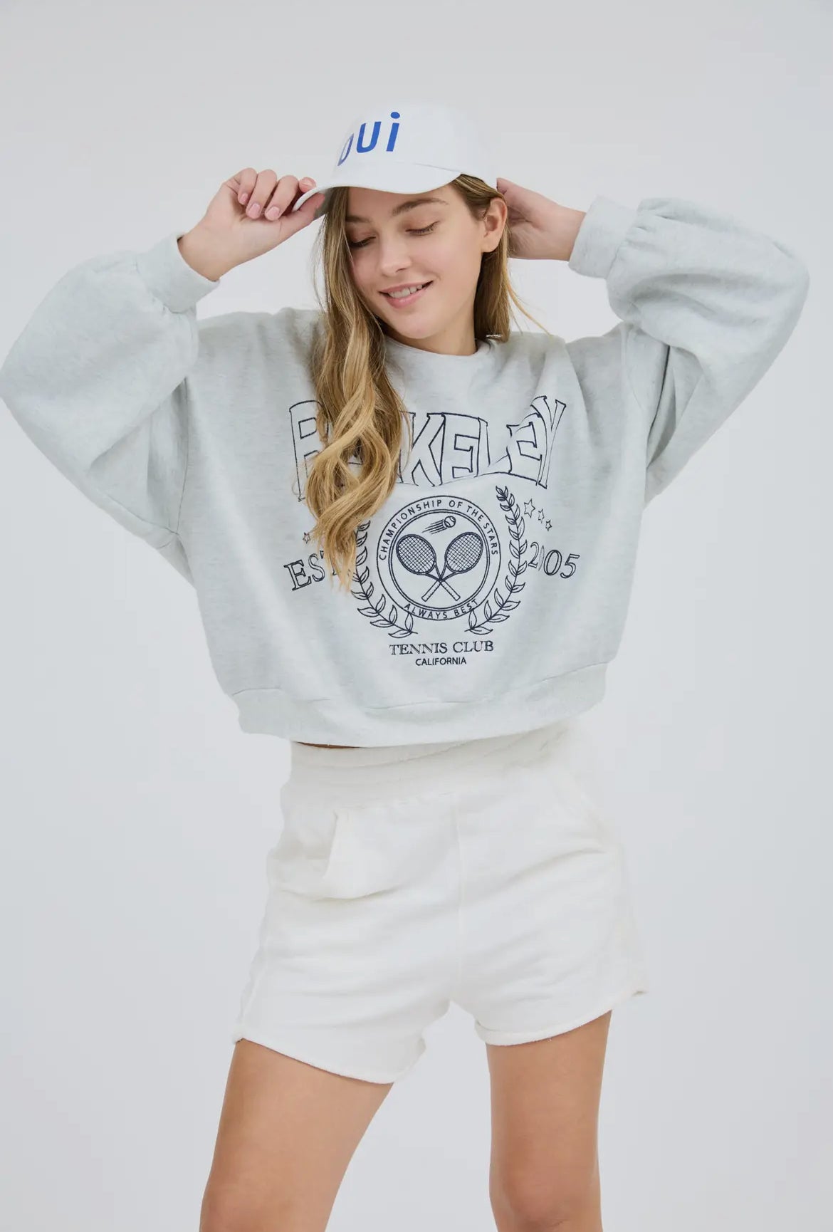 Tennis Club Embroidered Long Sleeve Sweatshirt