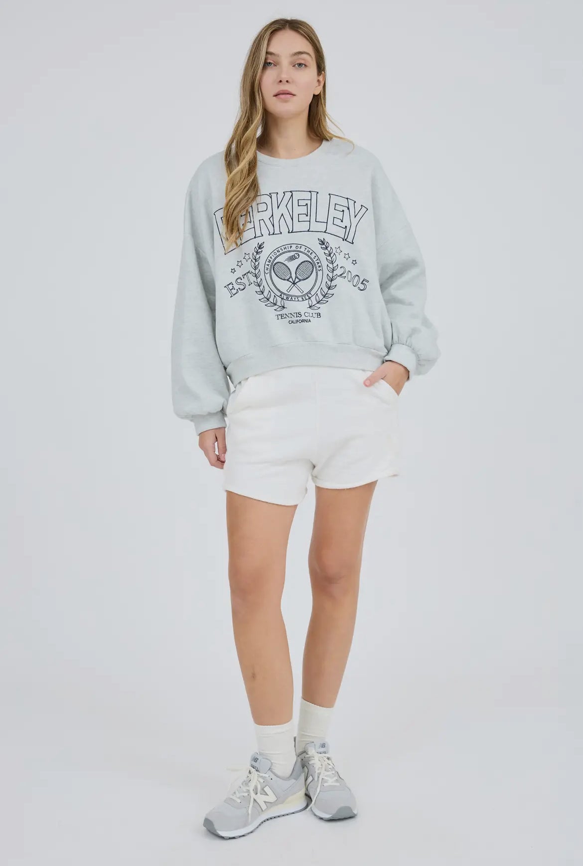 Tennis Club Embroidered Long Sleeve Sweatshirt