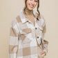 KHAKI PLAID SHACKET