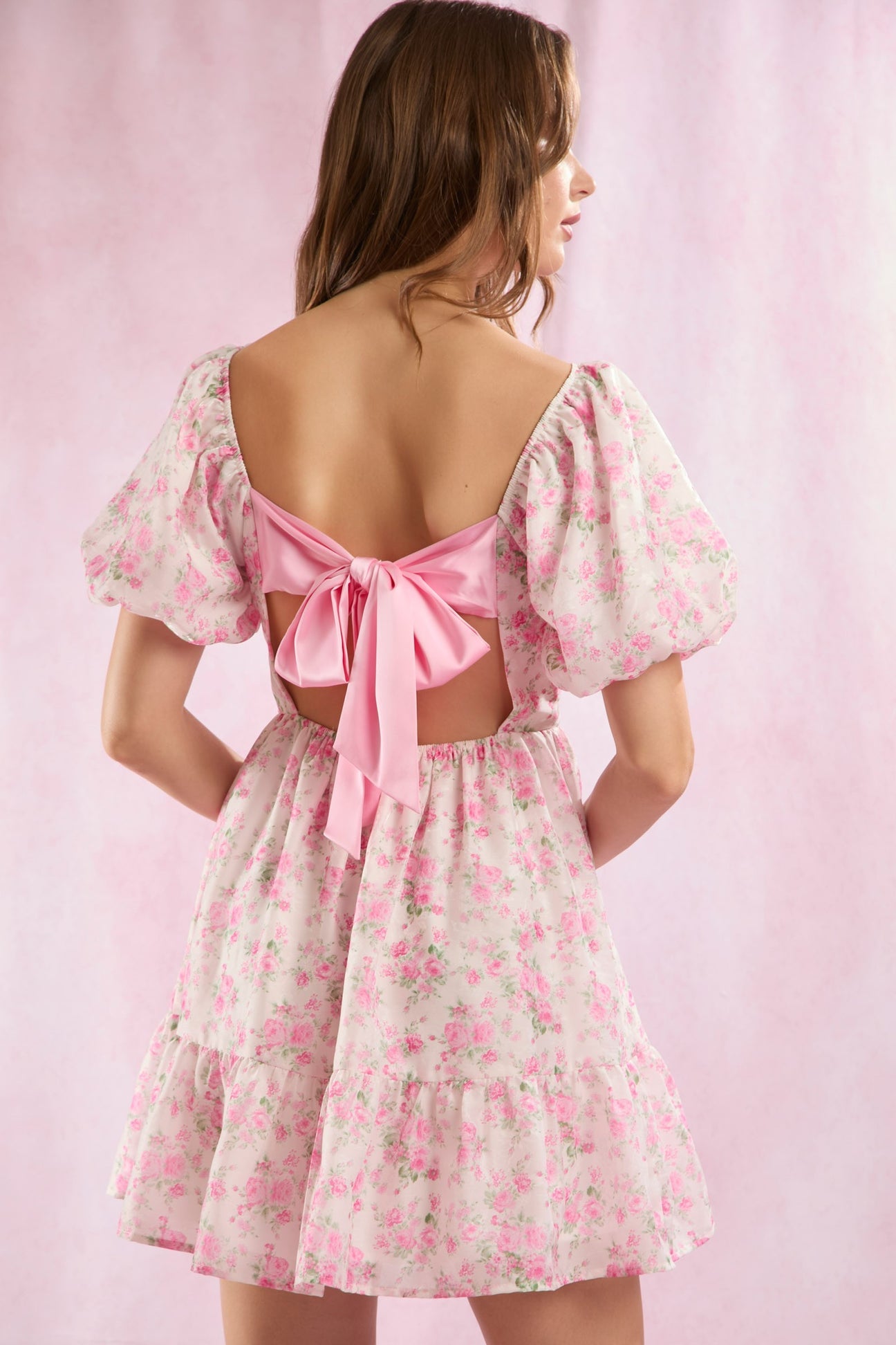 Roses + Bows Mini Dress