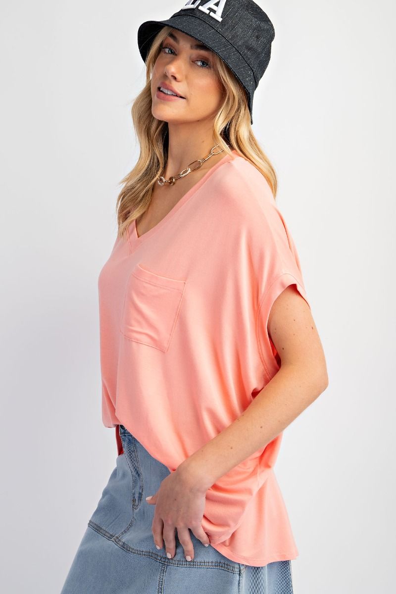 PEACH OVERSIZED TUNIC TOP