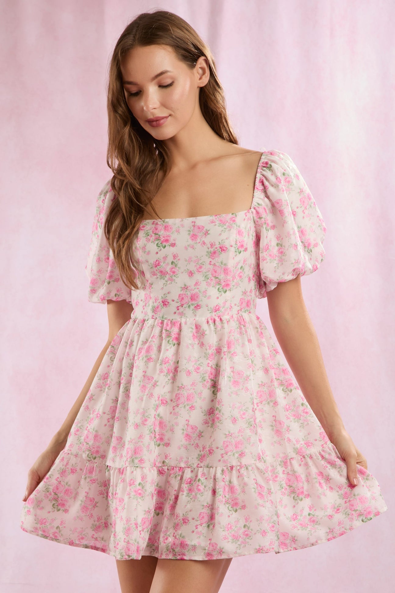 Roses + Bows Mini Dress