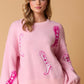 Pink Western Boot Sweater