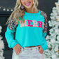 MERRY TURQUOISE SWEATSHIRT