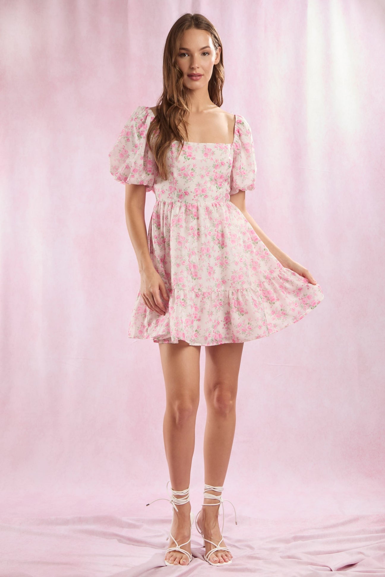 Roses + Bows Mini Dress