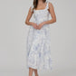 Toile Tiered Midi Dress