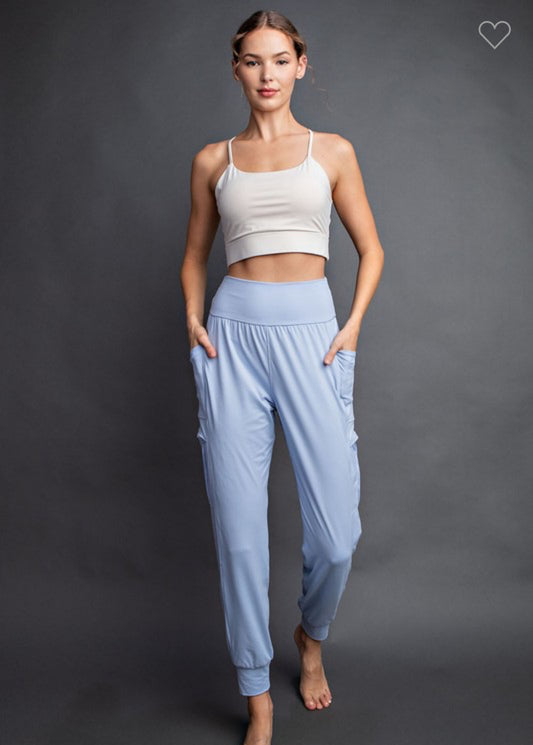LUXE JOGGERS: PASTEL BLUE