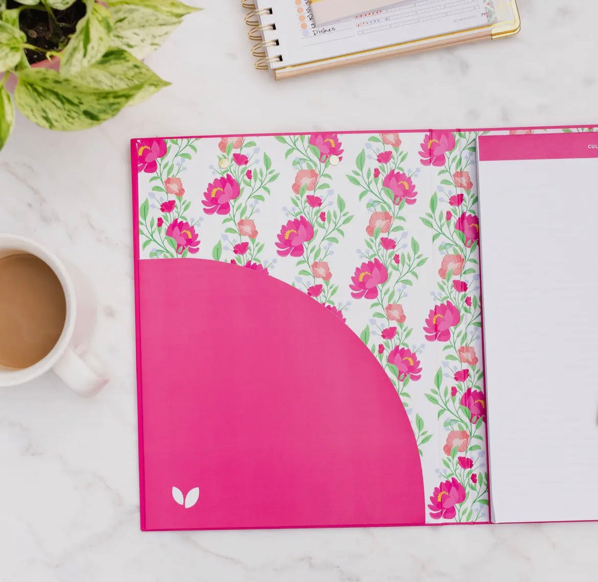 Peony Blooms Padfolio