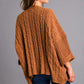 CAMEL CABLE KNIT SWEATER