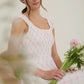 BOW SMOCKED MIDI DRESS