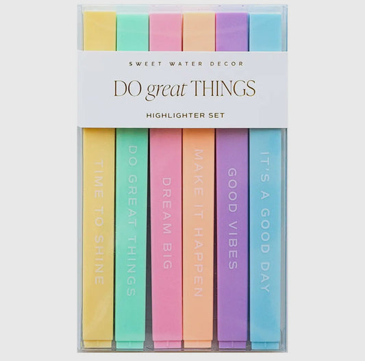 DO GREAT THINGS HIGHLIGHTER SET- STATIONARY SET