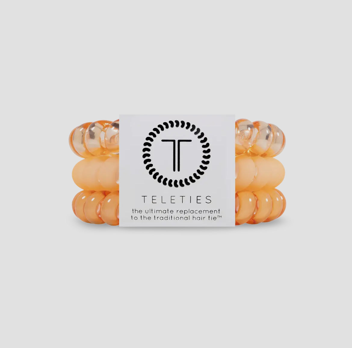 Peach Fuzz - Large Spiral Hair Coils, Hair Ties, 3-Pack