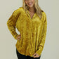 KATHRYN CLASSIC BUTTON-UP, MUSTARD VELVET