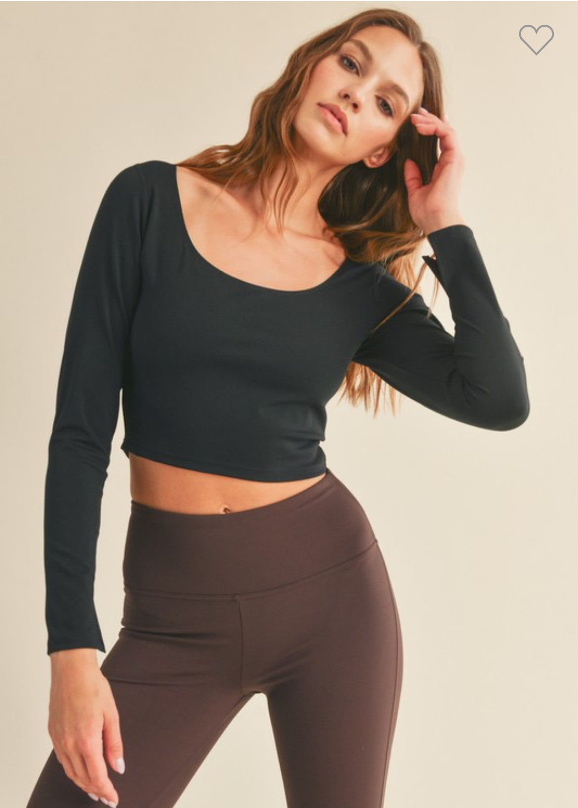 FITTED CROP LONG SLEEVE TOP