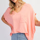 PEACH OVERSIZED TUNIC TOP