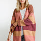 RUST + MUSTARD OPEN FRONT CARDIGAN