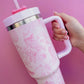 Pink Disco Cowgirl Toile 40oz Tumbler