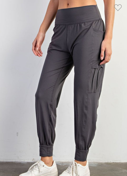 LUXE JOGGERS: CHARCOAL