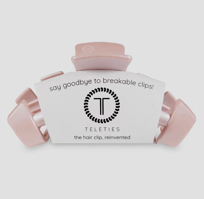 TELETIES: Classic Pearly Pink Claw Hair Clip