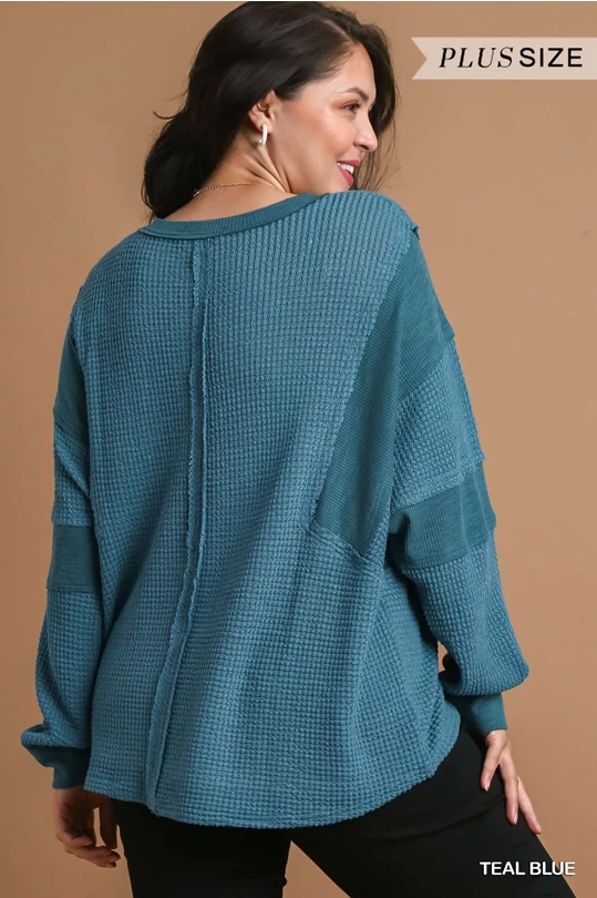 TEAL HENLEY SHIRT