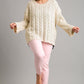 CREAM CABLE KNIT SWEATER